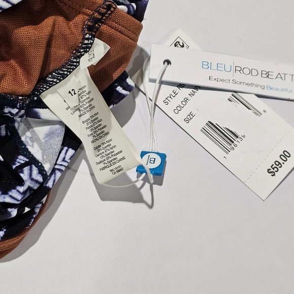 Bleu Rod Beattie Island Time Sarong Hipster Bikini Bottoms Size 12 - Picture 4 of 6